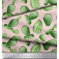 thumbnail image 3 of Soimoi Pink Moss Georgette Fabric Cactus Tree Print Fabric by the Yard 42 Inch Wide, 3 of 5