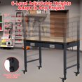 thumbnail image 2 of Établi Ajustable 2025 pour Garage, Établi 48 Pouces x 24 Pouces, Capacité de 2000 Lb, Poste de Travail en Bois de Caoutchouc avec 4 Roulettes, Table de Travail Robuste avec 2 Ports USB et 4 Prises CA, 2 of 7