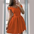 thumbnail image 1 of EGNMCR Robes d'Été Femmes Tendance 2024 Soutien-Gorge Uni pour Femme Robe à Épaules Dénudées Robe Plissée à la Taille Robe Robe Grande Robe de Bal, 1 of 6