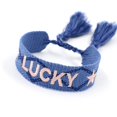 thumbnail image 2 of Bohemia Embroidery Woven Tassel Bracelets for Women Handmade Adjustable Rope, 2 of 6