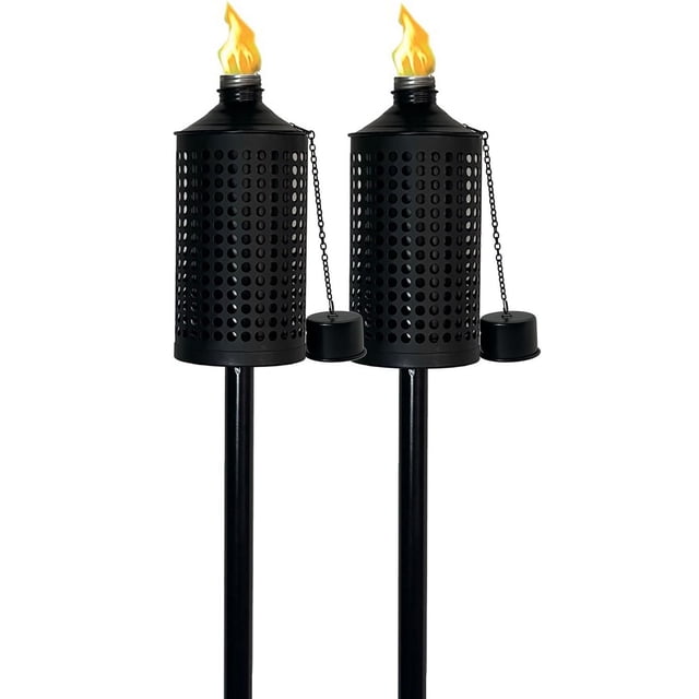 Better Homes & Gardens Torch Set | 2-Pack | Metal | Fiberglass Wick | Outdoor Use Only