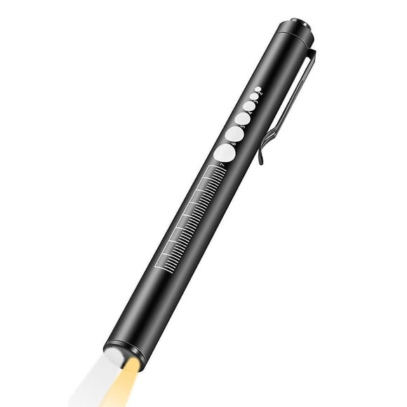 Lampe-stylo Médicale Rechargeable avec Jauge d'Élève, DEL, Lumière Chaude/blanche, Lampes-Stylos Portatives pour Infirmières, Médecins, Soins Infirmiers, Cadeau pour Étudiant