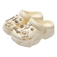 thumbnail image 1 of MIASHUI Womens Clogs Outdoor Walking Garden Water Shoes Comfortable Platform Sandals,White,8, 1 of 4