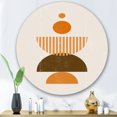 thumbnail image 1 of Designart - Abstract Minimal Soleil et Lune dans les Tons Terre I - Art Mural Moderne Cercle en Métal, 1 of 5