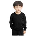 thumbnail image 2 of LSLJS Toddler Baby Boy Girl Fleece Pullover Sweatshirt Solid Color Crewneck Blouse Shirt Tops Warm Fall Winter Clothes, 2 of 5