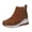 Brown, variant on Women's Ankle Boots Thick-soled Women Rain Womens Booties And Wedge Fashion Short Footwear Western for Women Buckle Women Boots2 for Modern Style for Women No Heel High Heel for Women Large