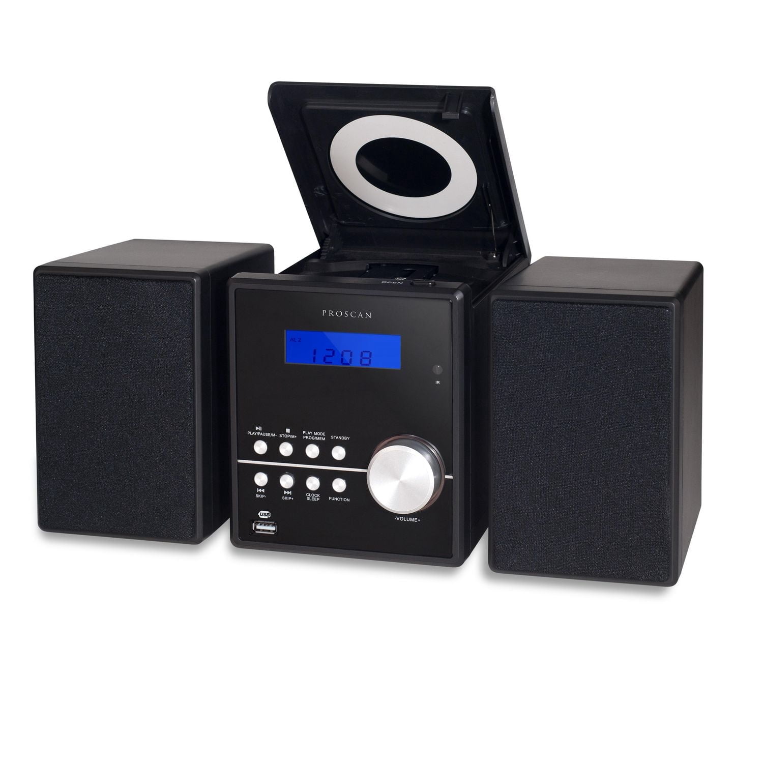 Minichaîne CD Bluetooth avec radio FM de Proscan - Noir