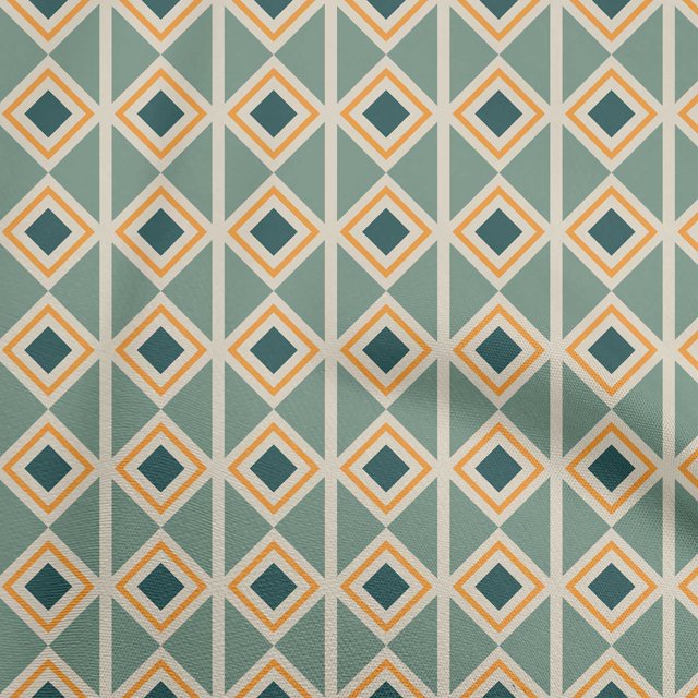 oneOone Silk Tabby Light Blue Fabric Geometric Craft Projects Decor Fabric Printed By The Yard 42 Inch Wide