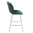 thumbnail image 5 of Upholstered Velvet Stool with Gold Legs – Set of 2 Comfortable Velvet Stools with Foot Rest, Modern Design for Kitchens, Bars, and Contemporary Spaces, 5 of 5