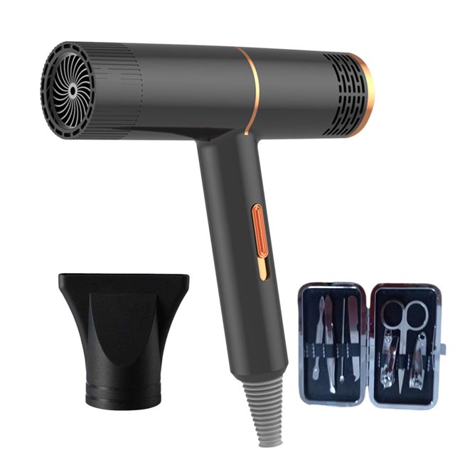 AMERTEERHigh-Power Electric Hair Dryer - 2000W Salon Grade Blow Dryer with Overheating Protection 3 Wind Speeds and Infinitely Variable Temperature Control Available in Black