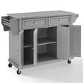 thumbnail image 4 of Pemberly Row Traditional Wood/Granite Kitchen Cart in Gray/Chrome, 4 of 8