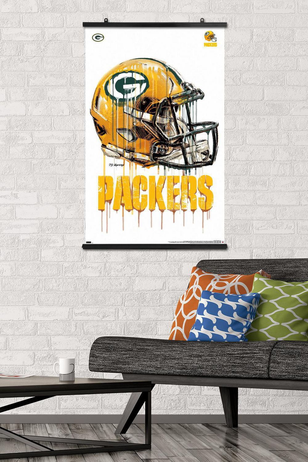 NFL Green Bay Packers - Drip Helmet 20 Wall Poster