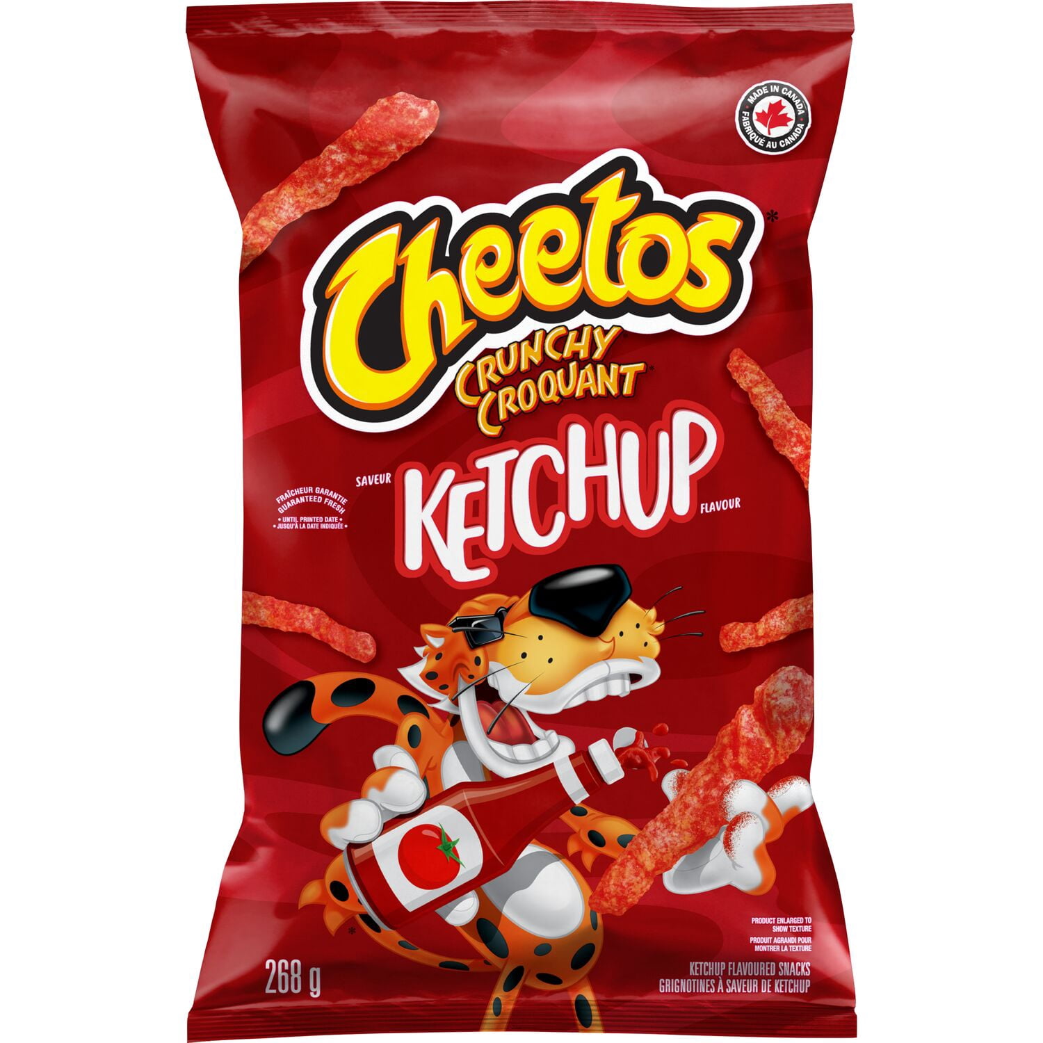 Cheetos Croquant grignotines à saveur de ketchup.