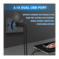 thumbnail image 2 of 12V Power Adapter Dual USB Car Charger Car Cigarette Lighter Socket For Marine Motorcycle Boat RV Modification Charger ,Variety of Features, 2 of 6