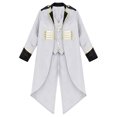 thumbnail image 3 of Yhong Garçons Filles Corset Renaissance Veste Queue-de-Pie Médiévale Smoking Long Steampunk Blanc 16, 3 of 5