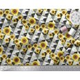 thumbnail image 2 of Soimoi Modal Satin Fabric Check,Dot & Sunflower Flower Fabric Prints by Yard 42 Inch Wide, 2 of 3