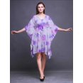 thumbnail image 2 of Bimba Kaftan de Plage Teinture sur Nœuds, Paréo de Bikini, Robe Midi pour Femmes, Caftan Court - TG-3X, 2 of 5