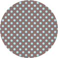 thumbnail image 1 of Ahgly Tapis Rond Lavable en Machine Intérieur Transitionnel Marron Sienne, 6 Pieds Rond, 1 of 7