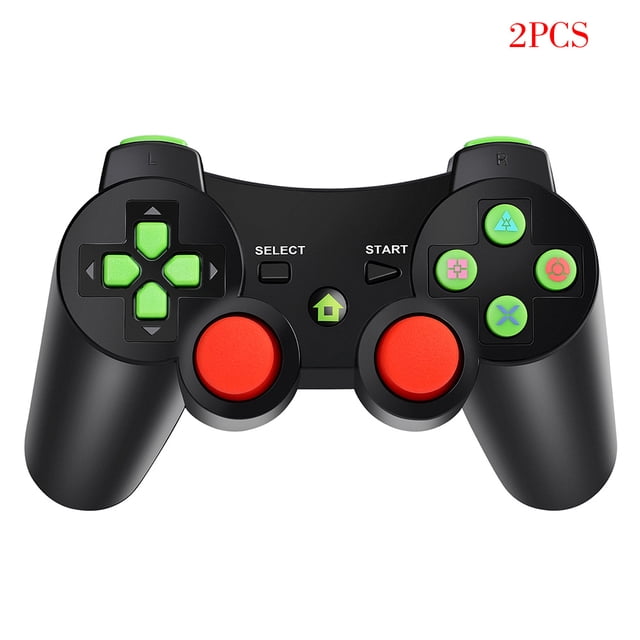 facefd 2 Pieces Bluetooth Game Controller Wireless Joystick bluetooth gamepad Gamepad Replacement for PS3 Game Console, Black