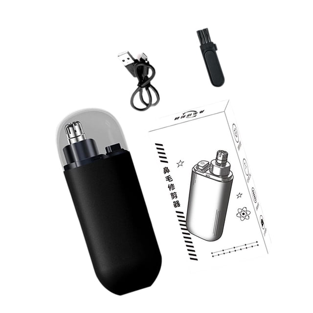 Milaget Tondeuse Électrique pour Poils de Nez Taille de Voyage Rasage du Nez Robuste Noir