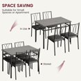 thumbnail image 2 of Eastvita Dining Table Set for 4 5-Piece Farmhouse Rectangular Dining Room Table Set with 4 Cozy Chairs/Space-Saving Dining Table for Apartment, 2 of 7