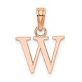 thumbnail image 1 of Diamond2Deal 14K Pendentif Initiale Lettre Bloc en Or Rose pour Femmes, 1 of 5