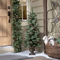 thumbnail image 2 of Haute Decor 4 Pieds Pré Éclairé Sapin de Noël avec 80 Lumières Blanches Chaudes LED, 2 of 3
