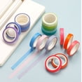 thumbnail image 4 of PEONAVET Washi Tape 60 Non-repetitive Basic Solid Color Japanese Paper Tape Notebook Note Decoration Japanese Paper Sticker Set, 4 of 9
