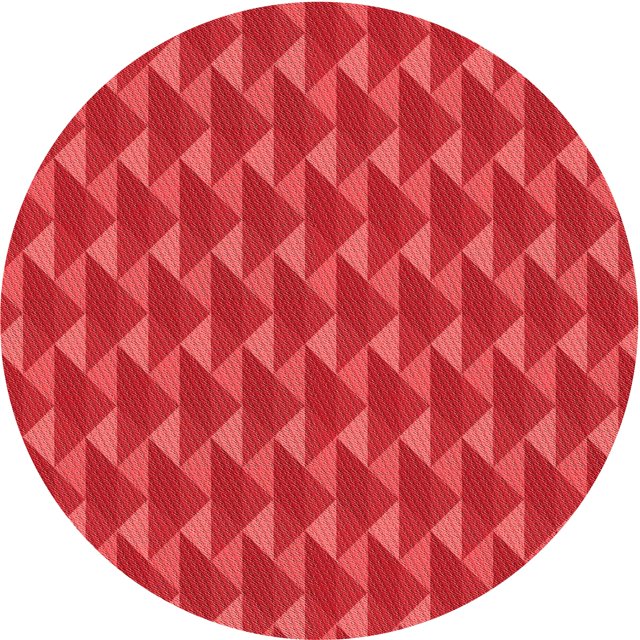 Ahgly Company Tapis d'Intérieur Ronds Transitionnels Rouges Lavables à la Machine, 7 Pieds Rond