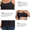 thumbnail image 4 of CHOK Camisoles à Soutien-Gorge Intégré pour Femmes, Bretelles Spaghetti Ajustables, Débardeur Sans Manches, Hauts d'Été, 4 of 6