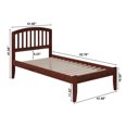 thumbnail image 4 of Richmond Twin XL Solid Wood Platform Bed in Walnut, 4 of 10