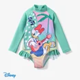 thumbnail image 1 of Disney Toddler Girls Swimsuit Daisy Duck Rash Guard Graphic Bathing Suits Green Kids 8-9T, 1 of 6