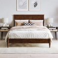 thumbnail image 2 of Charlotte Full Solid Wood Low Profile Platform Bed in Walnut, 2 of 13