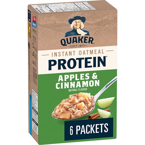 Quaker gruau instantané Teneur élevée en protéines Pommes et cannelle