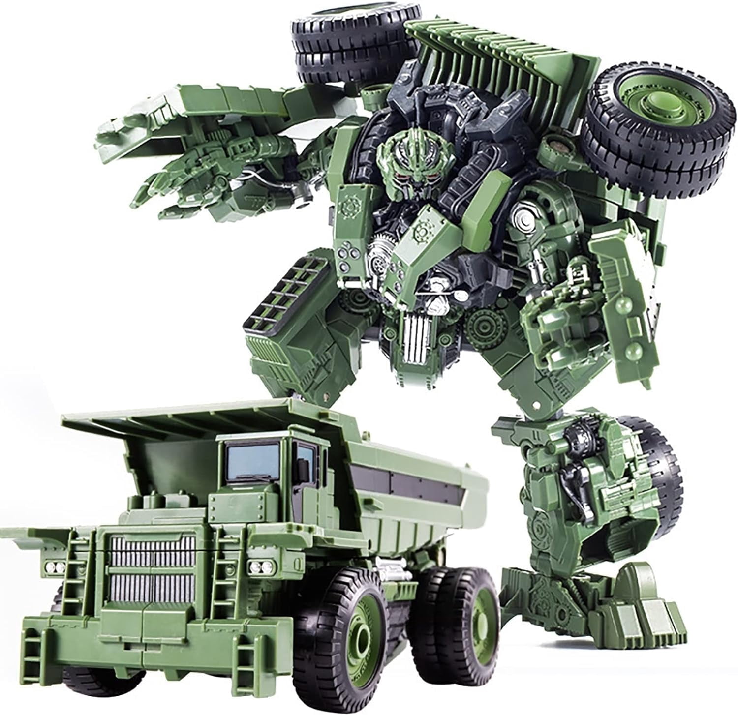 SURJDE Transformer Toys Devastator Voyager Class Scrapper Overload Hightower Mixmaster Scavenger Scrapmetal Skipjack Long Haul Action Figure Toys-6 Inch (Color : Long Haul)