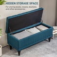 thumbnail image 4 of HOMCOM Banc de Rangement à Dessus Rabattable, Banc Ottoman de Bout de Lit, Bleu, 4 of 10