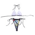 thumbnail image 4 of Birdeem Womens Bikini Printed High-Waisted Swimsuit Bikini Two-Piece Split Swimsuit Set, 4 of 12