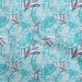 thumbnail image 1 of oneOone Velvet Turquoise & Purple Fabric Leaves & Lemon Sewing Craft Projects Fabric Prints By Yard 58 Inch Wide, 1 of 5