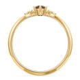 thumbnail image 4 of Birthstone Oval Ring with Shoulder Accents - Garnet (January), 4 of 5