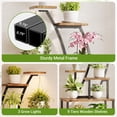 thumbnail image 2 of 9-Tier Tall Metal Plant Stand with Built-in Grow Lights for Living Room - Half Moon Multi-Level Indoor Shelf Display - Modern Multi-Tier Rack for Multiple Plants - 2 Pack, Black, 2 of 6