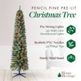 thumbnail image 2 of Home Heritage Stanley 7' Pine Artificial Christmas Tree, PreLit 350 Color Lights, 2 of 8
