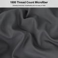 thumbnail image 3 of Lirex King Standard Pillowcases, 2-Pack Dark Gray Microfiber Pillow Cover Set, 1800 Thread Count, Soft Durable, 3 of 6