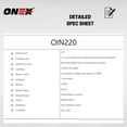 thumbnail image 3 of ONEX® OIN220 Hotte de Cuisinière sous Armoire en Acier Inoxydable de 20 Pouces., 3 of 9