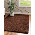 thumbnail image 2 of Unique Loom 3136092 2 Pi 2 Po x 3 Pi Solide Shag Tapis Rectangulaire&44; Brun Chocolat, 2 of 5
