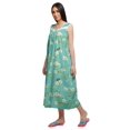 thumbnail image 4 of Moomaya Robe de Nuit d'Allaitement à Col Rond Imprimée pour Femmes en Coton, 4 of 5