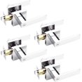 thumbnail image 1 of Square Privacy Door Levers Keyless Chrome Door Handle Indoor Door Handles Interior Bed/Bath Door Lever Handleset Reversible for Left Right Sided Doors, 1 of 7