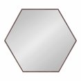 thumbnail image 2 of Kate and Laurel Rhodes Miroir Mural Hexagonal Moderne, 22 x 25, Brun Noyer, Miroir Géométrique Chic pour Mur, 2 of 9