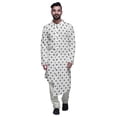 thumbnail image 1 of Atasi Kurta Pyjama Imprimé pour Hommes Style Asymétrique Vêtements d'Été Décontractés, 1 of 2