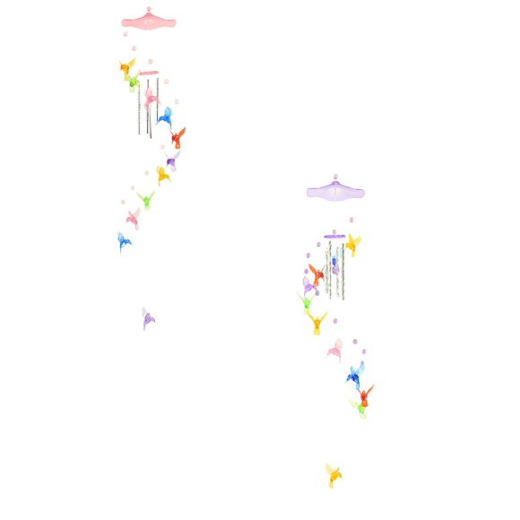 Wind Chimes Star Outdoor Copper Garden Wind Chime for Home and Yard, 140 g, Pink & Purple 1Pack