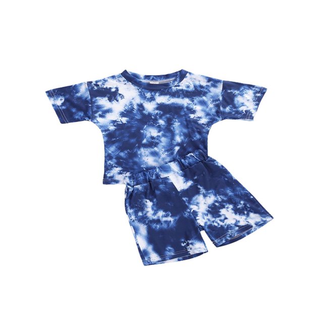 EIMELI Ensemble T-Shirt et Short Ajusté Col Rond pour Filles Tout-Petits